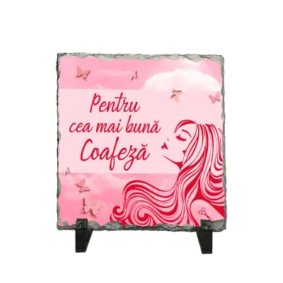 Pentru cea mai buna coafeza, piatra ardezie personalizata, cu mesaj model, pa070